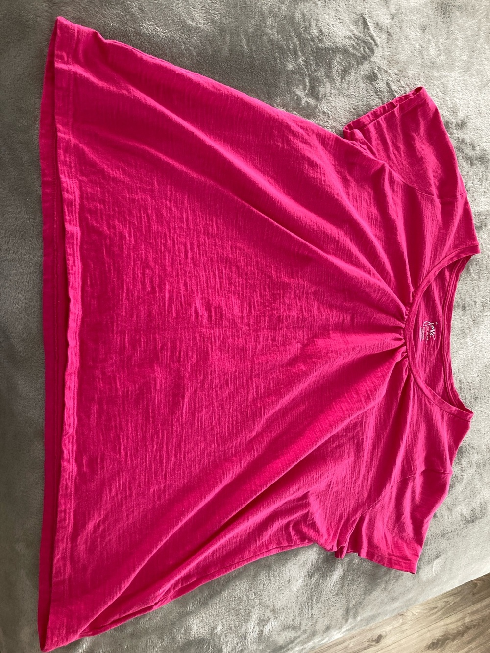 Just my size hot pink shirt sleeve shirt